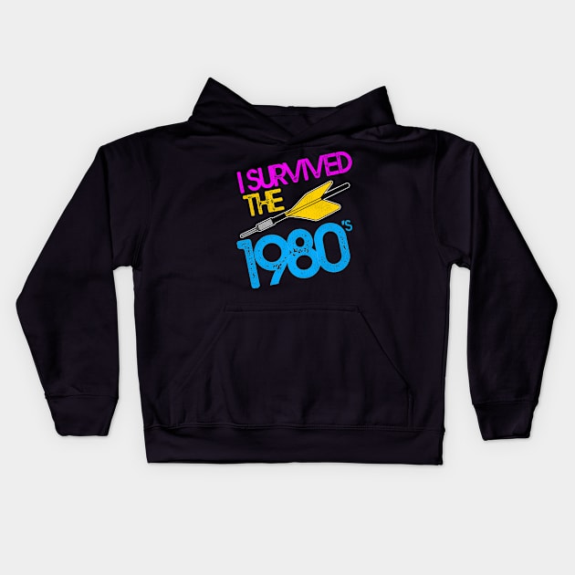 I Survived the 80s / Jarts Missile Game Kids Hoodie by darklordpug